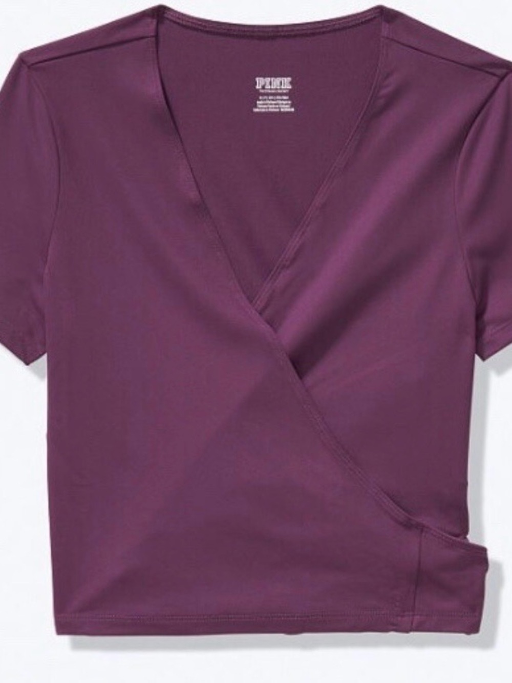 PINK Victoria's Secret Plum Short-Sleeve Wrap Tee